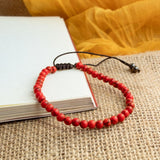 Pulsera Ajustable Howlita Roja 4mm