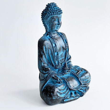 Buda Hindu Resina Azul