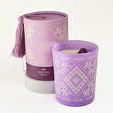 Vela Boho Lavanda Salvia con Piedra Amatista 200gr