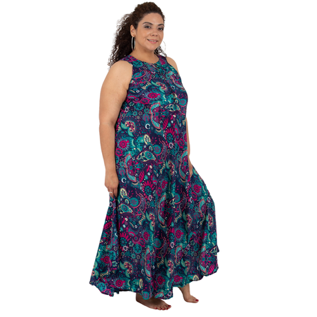 Vestido Shalimar Turquesa con Rosa