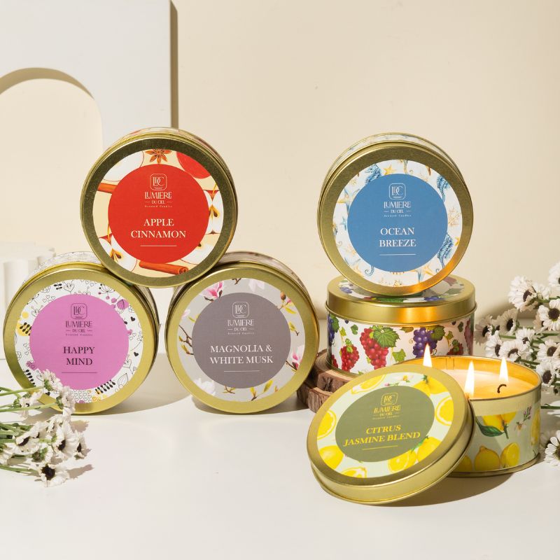 Vela Aromática Metal Uvas Blancas - Lumiere du Ciel