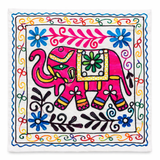 Funda de Cojín Elephant Rosado y Morado