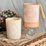 Vela Boho Palo Santo con Piedra Obsidiana 200gr