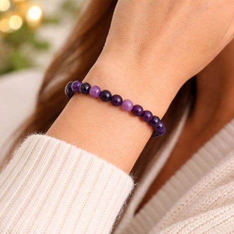 Pulsera Agata Morada 6mm