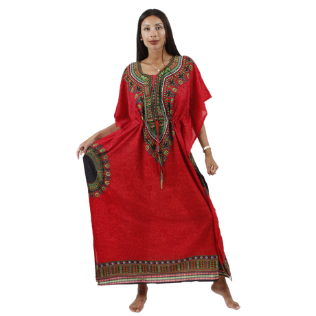 Vestido Kaftan Elina Rojo