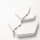 Pulsera Tejido Alpaca Piedra Amatista
