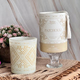 Vela Boho Pachulí con Piedra Jaspe Rojo 200gr