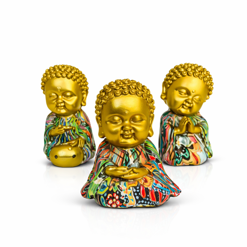 Set Little Budda Meditando