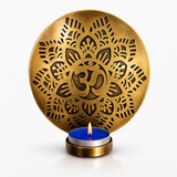 Porta Vela de Pared Flor OM Dorado Pequeño
