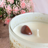 Vela Boho Pachulí con Piedra Jaspe Rojo 200gr