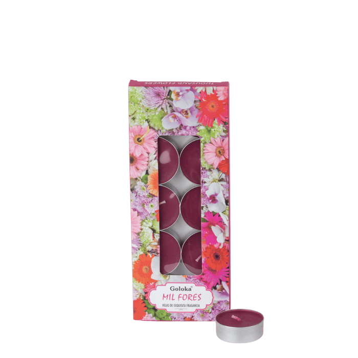 Vela Aromática Mil Flores Tealight - Goloka