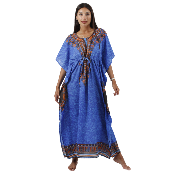 Vestido Kaftan Elina Azul