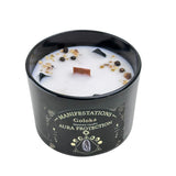 Vela Pachuli con Obsidiana Negra - Protección del Aura
