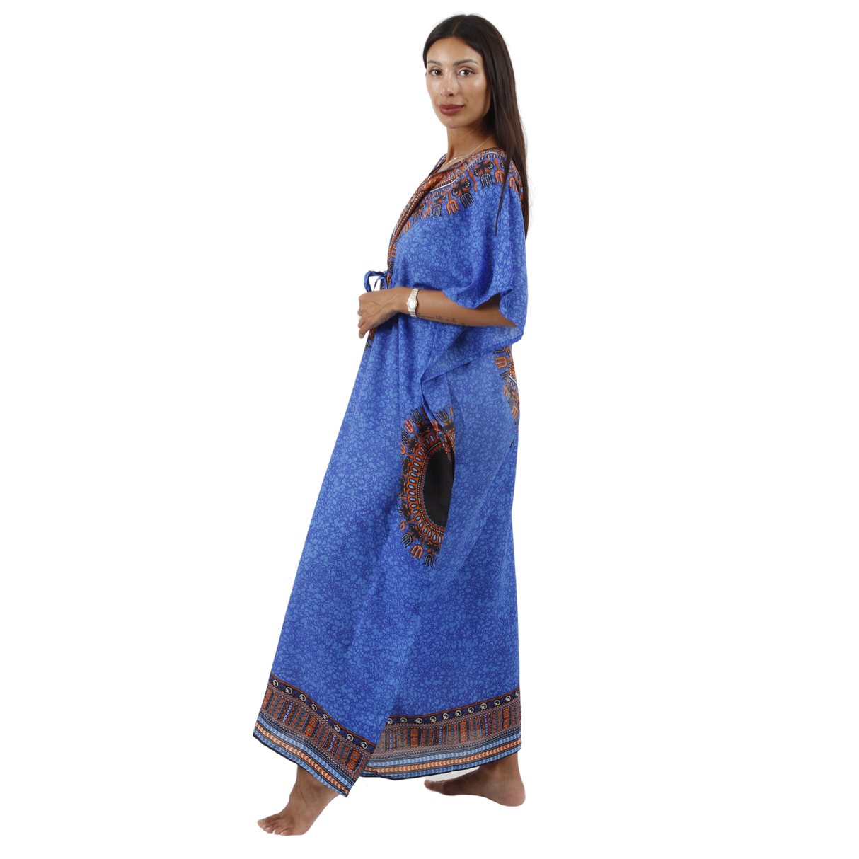 Vestido Kaftan Elina Azul