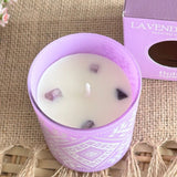 Vela Boho Lavanda Salvia con Piedra Amatista 120gr