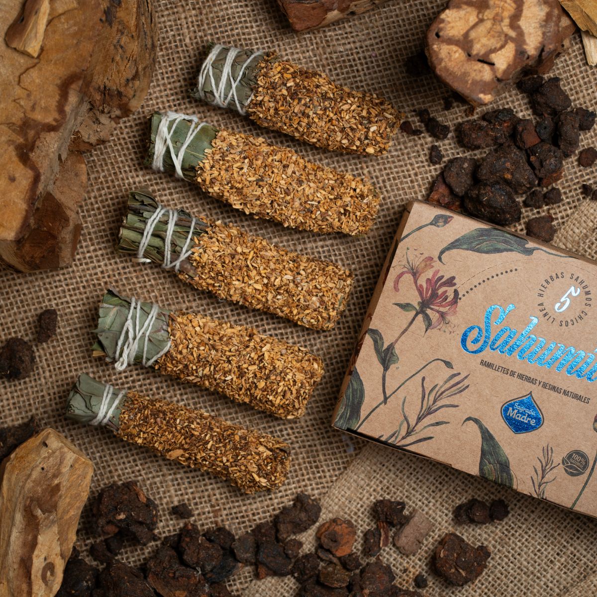5 Sahumitos de Mirra y Palo Santo