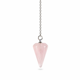 Péndulo Pirámide Cuarzo Rosa Chico