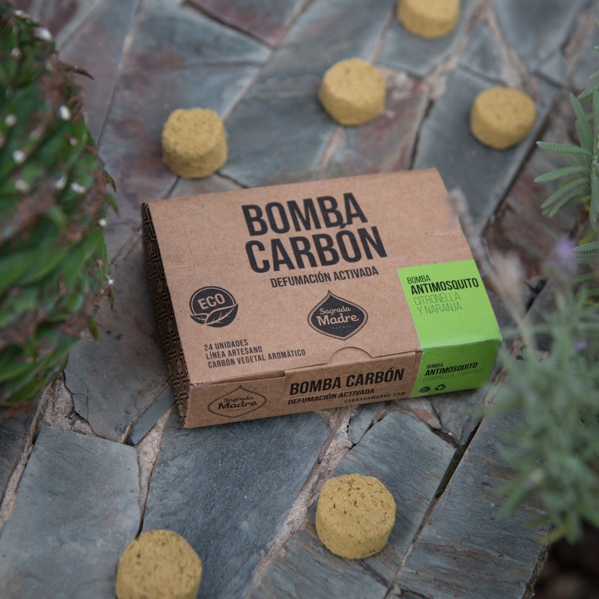 Carbón Citronella & Naranja 24u