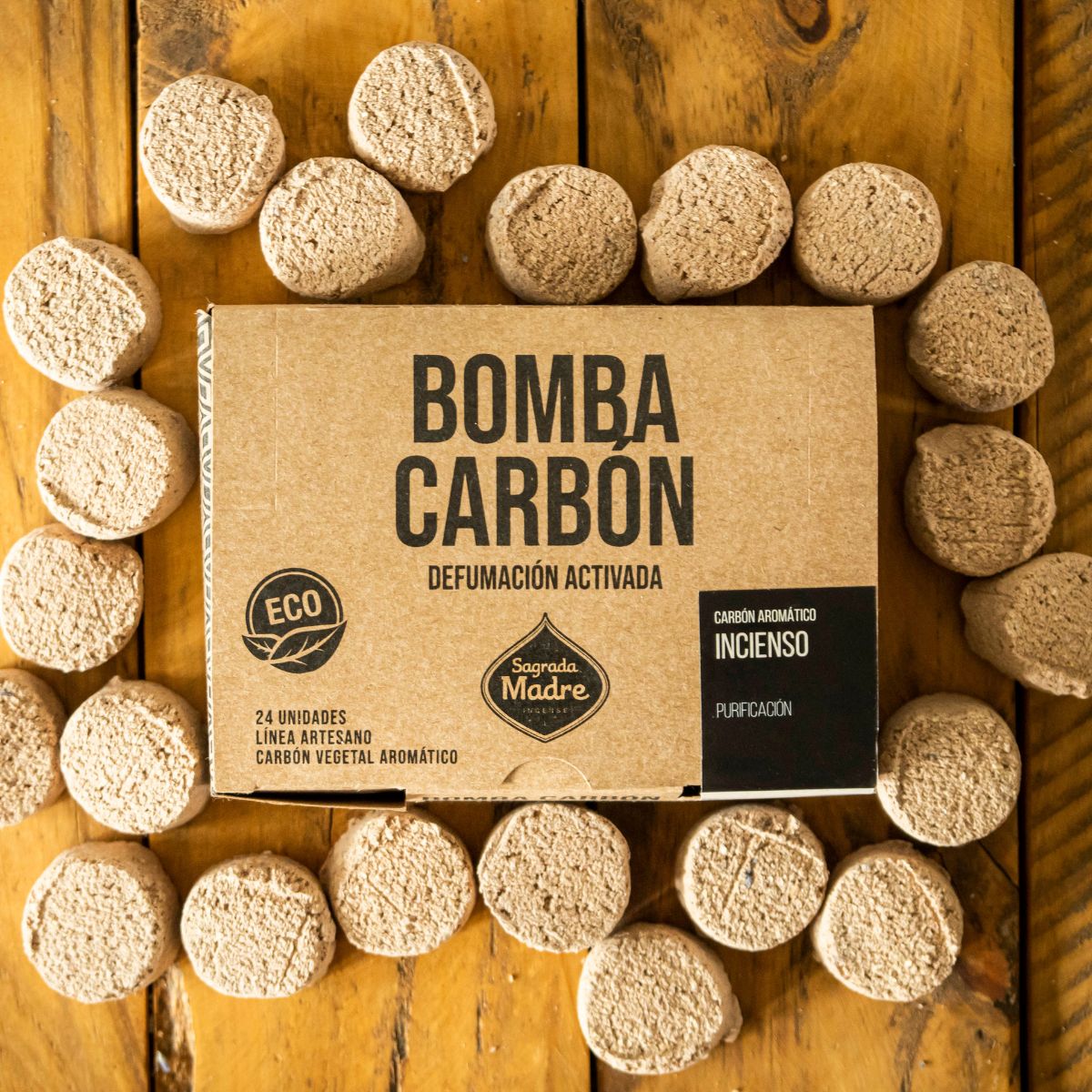 Carbón Incienso 24u