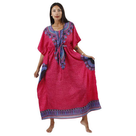 Vestido Kaftan Elina Rosado