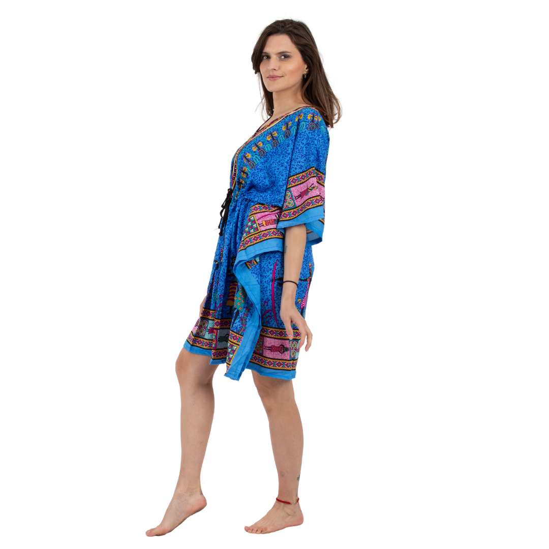 Blusa/Vestido Kaftan Naya Azul