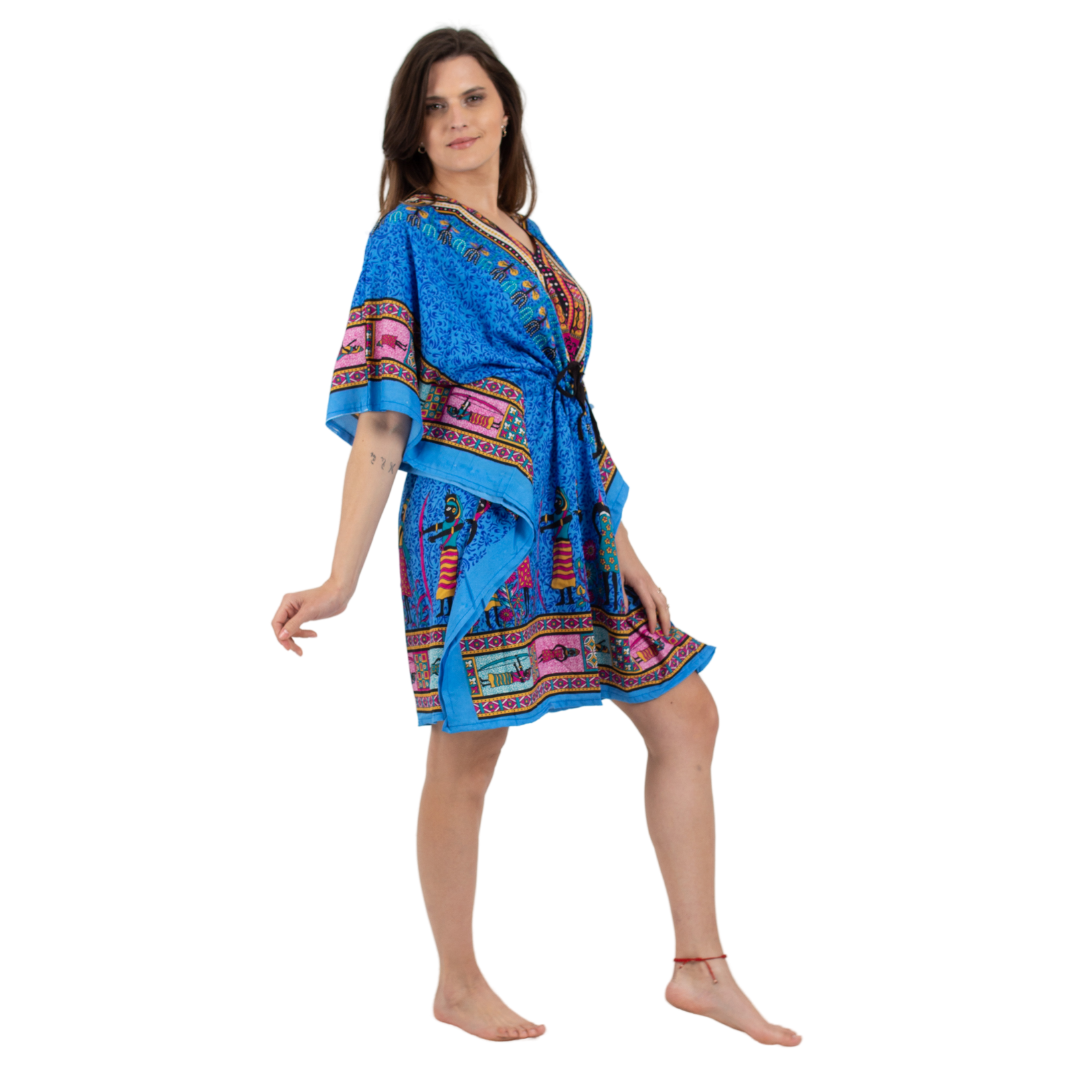 Blusa/Vestido Kaftan Naya Azul