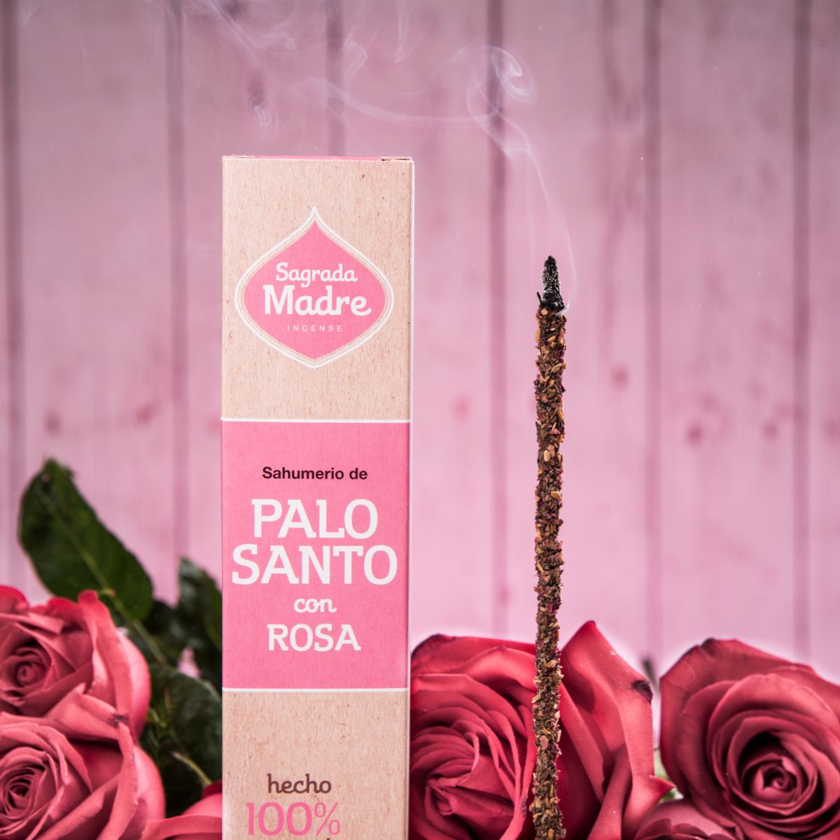 Sahumerio Palo Santo con Rosas