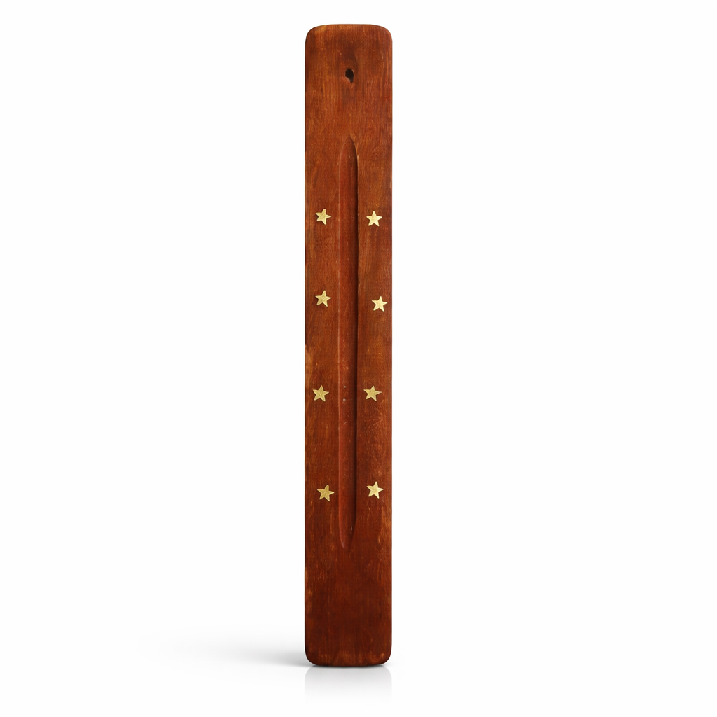 Tabla Porta Incienso Madera Estrella