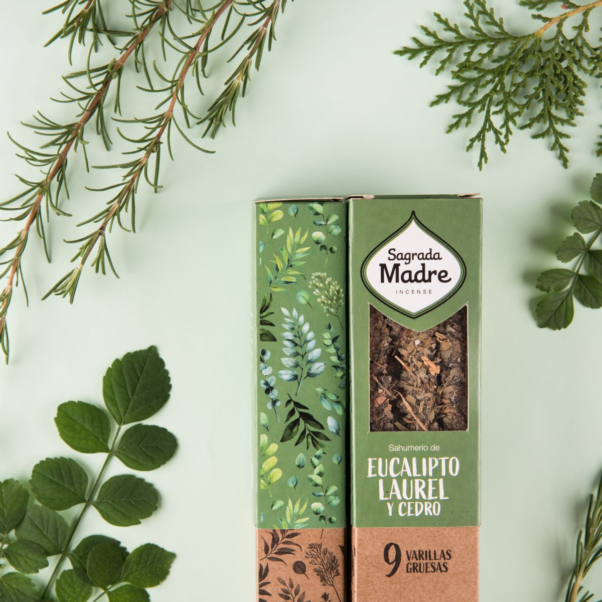 Sahumerio Hierbas Eucaliptus, Laurel y Cedro