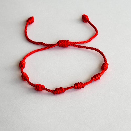 Pulsera Hilo Rojo 7 Nudos