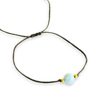 Pulsera de Hilo Ajustable con Piedra Preciosa