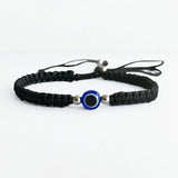 Pulsera Hilo Negro Diseño Ojo Turco Azul