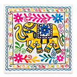 Funda de Cojín Elephant Amarillo y Morado