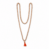 Japa Mala Anudada Naranja Bendicion 8mm