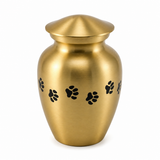 Anfora Dorado de Bronce con Huellitas 18 cm