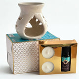 Set Difusor de Cerámica Ayurveda Aguamarina