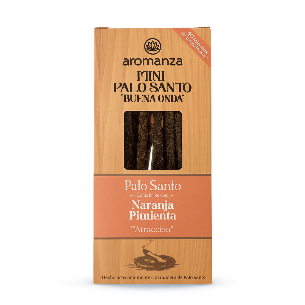 Mini Palo Santo Buena Onda Naranja Pimienta - Aromanza