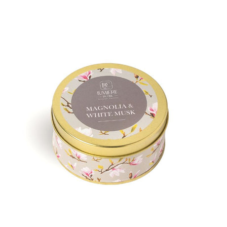 Vela Aromática Metal Magnolia y Almizcle - Lumiere du Ciel