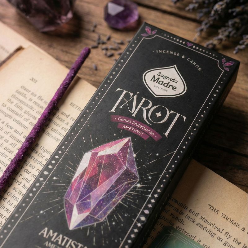Sahumerio Tarot Gemas Amatista Violeta Lavanda