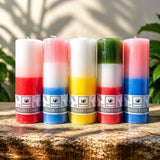 Velón Liso 7 Días Verde Blanco Negro - Santa Rita