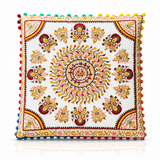 Cojin Boho Amarillo Cuadrado Mediano