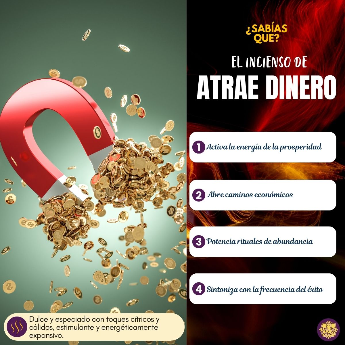 Incienso Natural Atrae Dinero - Mavana