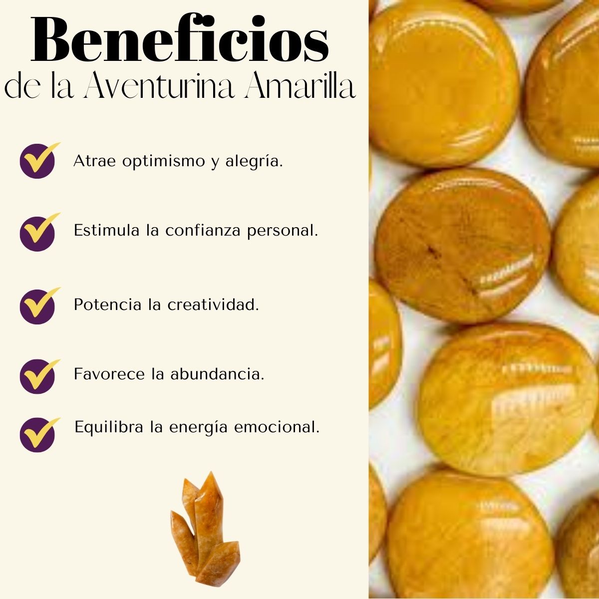 Pulsera Aventurina Amarilla 8mm