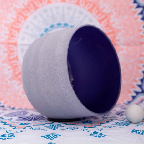 Cuenco Tibetano Cuarzo Índigo 10 Pulgadas Nota LA