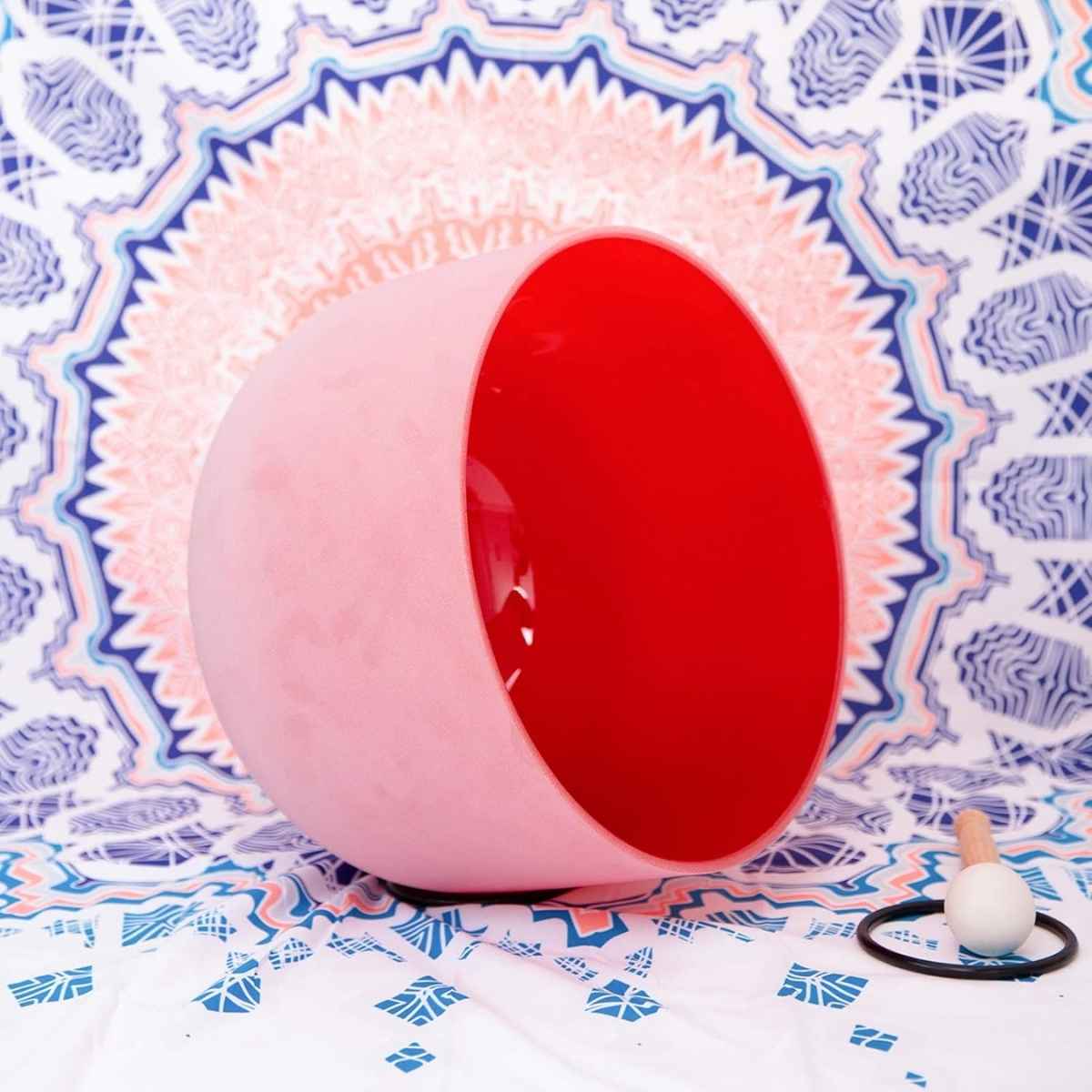 Cuenco Tibetano Cuarzo Rojo 10 Pulgadas Nota DO