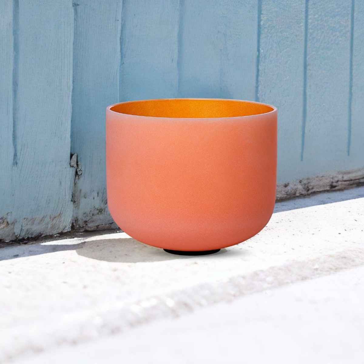 Cuenco Tibetano Cuarzo Naranja 10 Pulgadas Nota RE