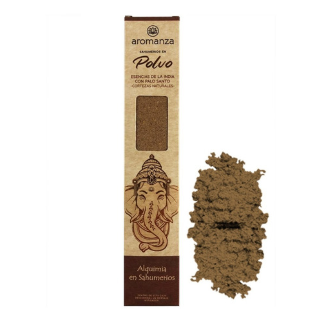 Sahumerio en Polvo Esencia de la India y Palo Santo