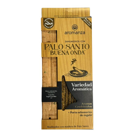 Caja Pack Sahumerios Palo Santo Buena Onda Aromanza