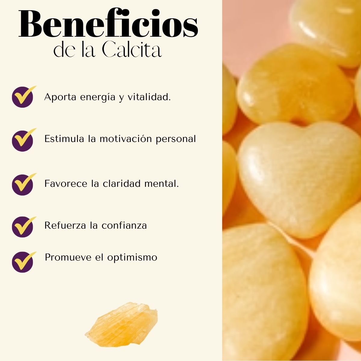 Pulsera Calcita Amarilla 8mm