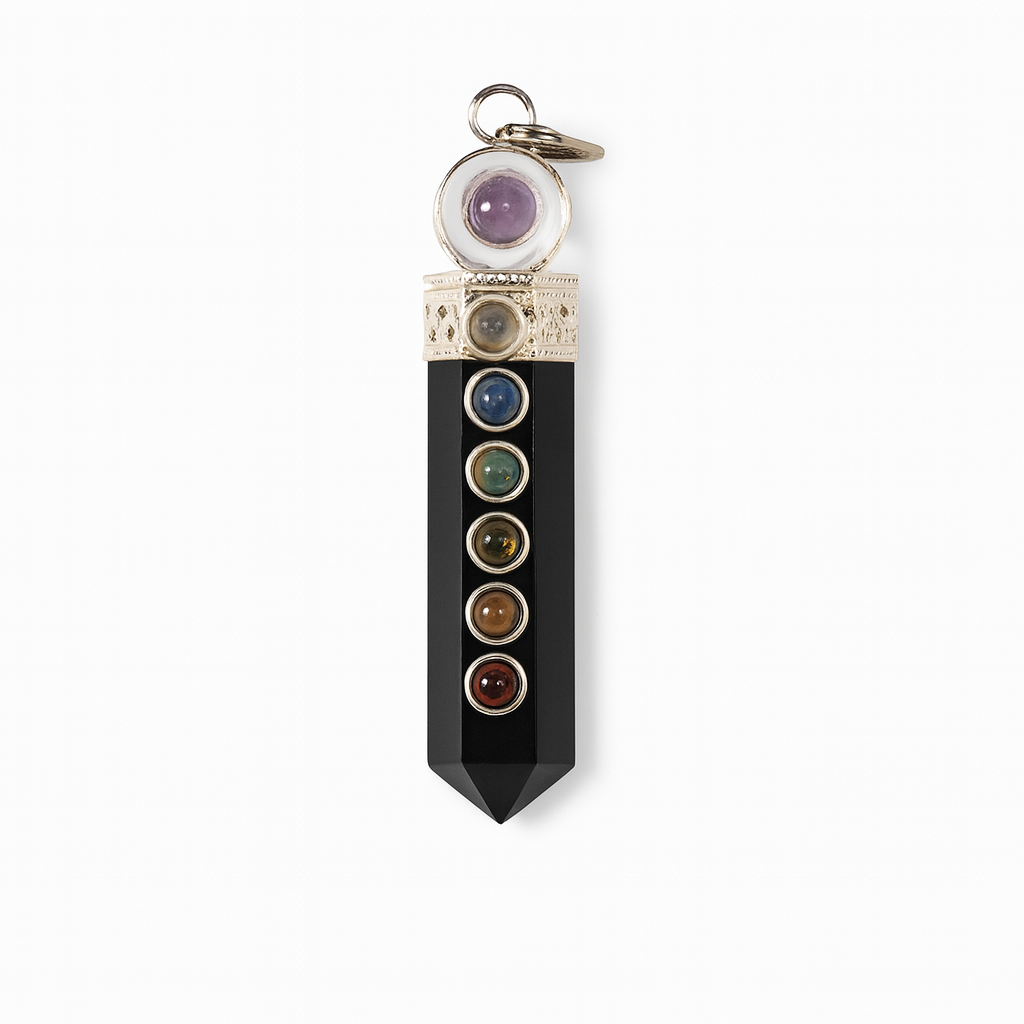 Colgante 7 Chakra con Punta Onix